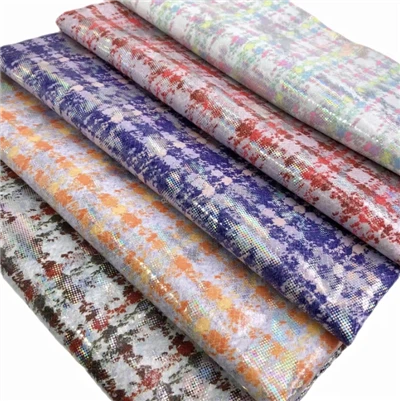 Folie de hologramă imprimată cu paiete colorate din piele pentru decorare pentru scenă